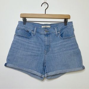 Levi’s Light Wash Cuffed Denim Jean Shorts Size 31